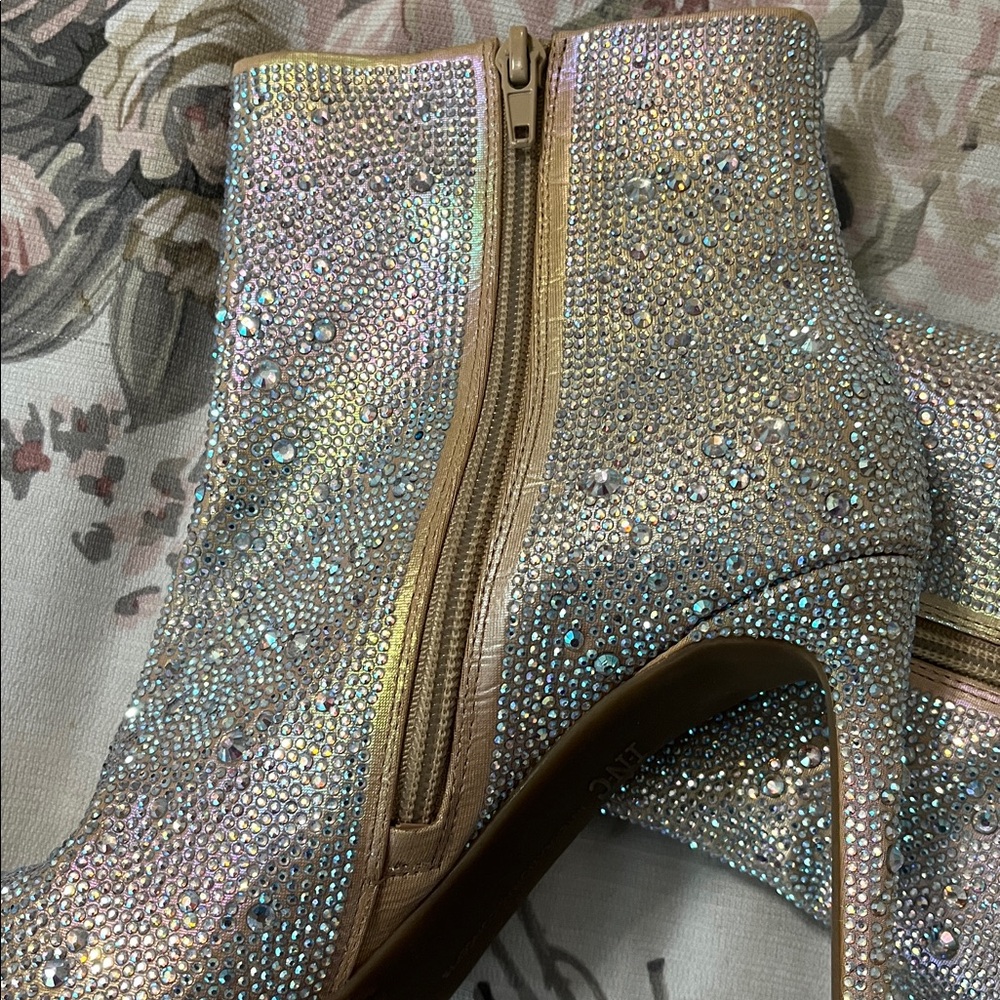 INC International Concepts Iridescent Crystal Embellished Ankle Boots size 8 new - Picture 5 of 8